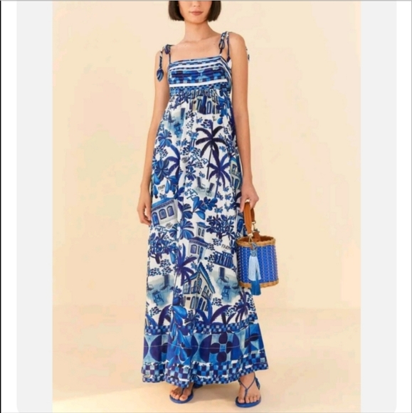 Farm Rio Tie Back Maxidress - Picture 5 of 6